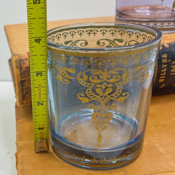 Vintage Moroccan Lowball Glasses & Shot Glass - 5 Pieces - Picture 3 of 6